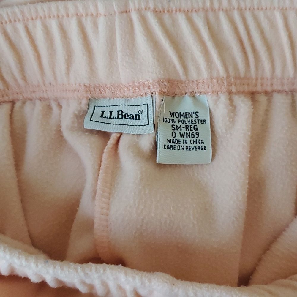 L.L. Bean Pink Fleece Pajama Pants Women's Size Small Regular Cozy Loungewear - Picture 5 of 8
